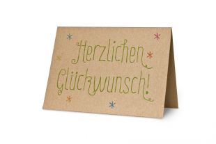 Design-RC® Klappkarten Set Glückwunsch DIN A6 inkl. DIN C6 Hüllen