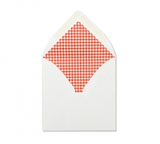 Briefumschlag 155 x 155 mm bedruckt - Weihnachtsmotiv mit Seidenfutter