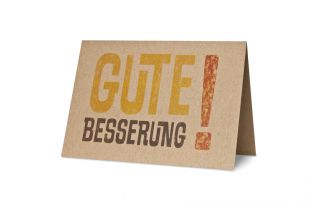 Design-RC® Klappkarten Set Gute Besserung DIN A6 inkl. DIN C6 Hüllen