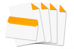 Start-Set Neon-Innendruck DIN lang ohne Fenster + DIN A4