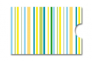 »Edelkuvert®« RFID-Schutzhülle "gestreift-blau-grün-gelb"