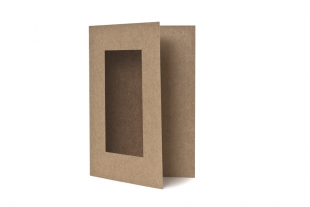 Design-RC® 105 x 148 mm DIN A6 braun Passepartout-Klappkarten