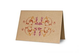 Design-RC® Klappkarten Set Ornament DIN A6 inkl. DIN C6 Hüllen