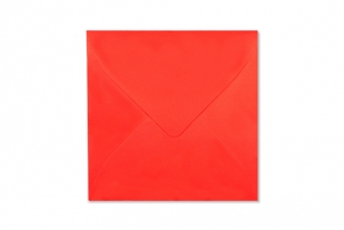 Briefumschlag 155 x 155 mm bedruckt - Weihnachtsmotiv mit Seidenfutter