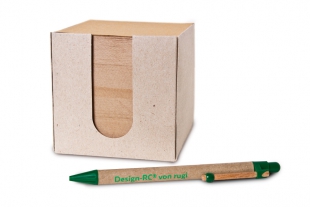 »Design-RC®« Öko-Cube Notizzettel-Box 550 Blatt grau/braun
