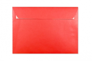 Briefumschlag 156 x 220 mm »rot-irisierend«